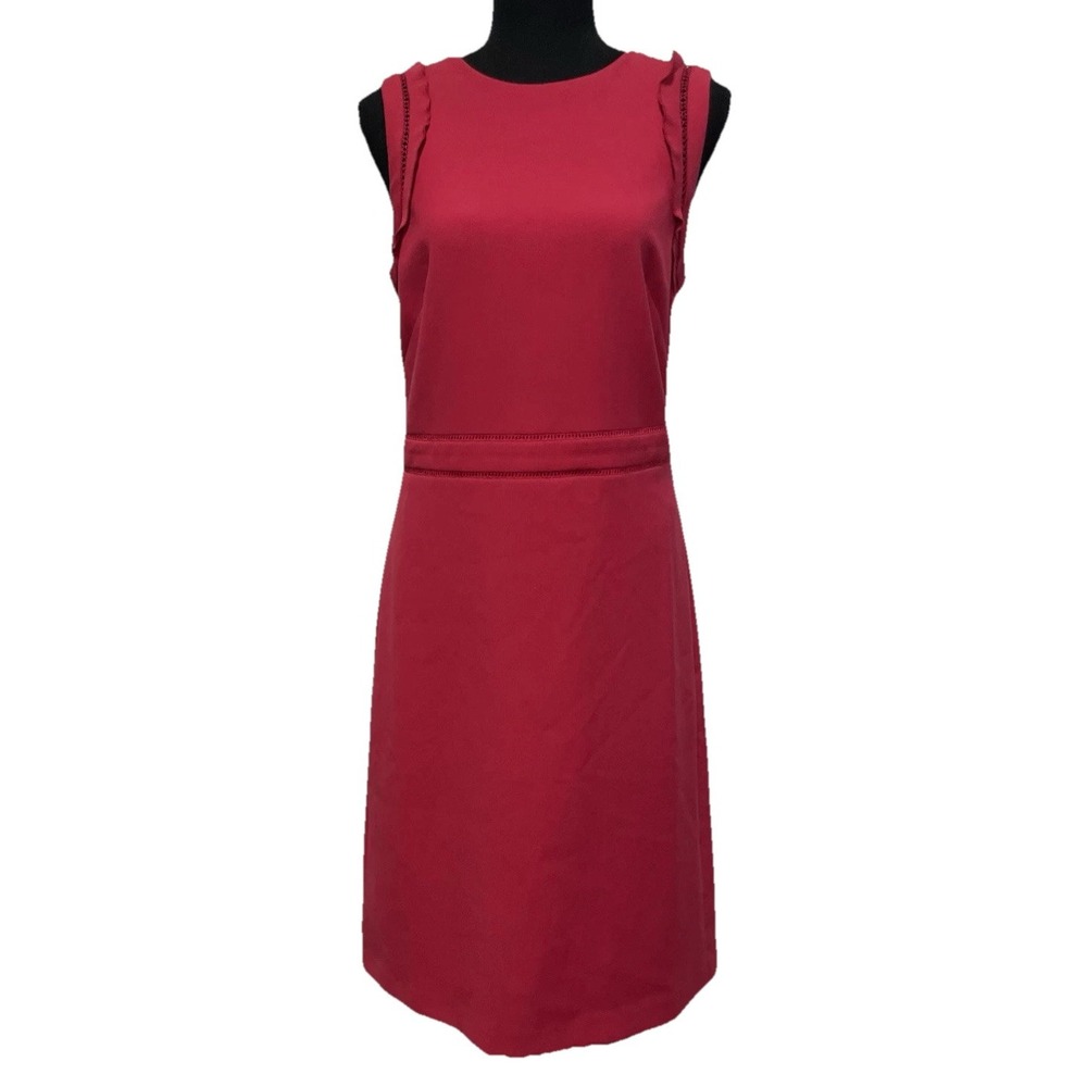 NWT Ann Taylor $149 Elegant‎ Strawberry Red Sleeveless Classy & Chic Dress Sz 4T